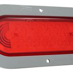 supernova oval led stop tail turn light theft resistant flange red