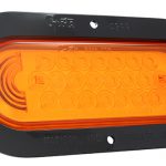 oval led stop tail turn light with black theft resistant flange