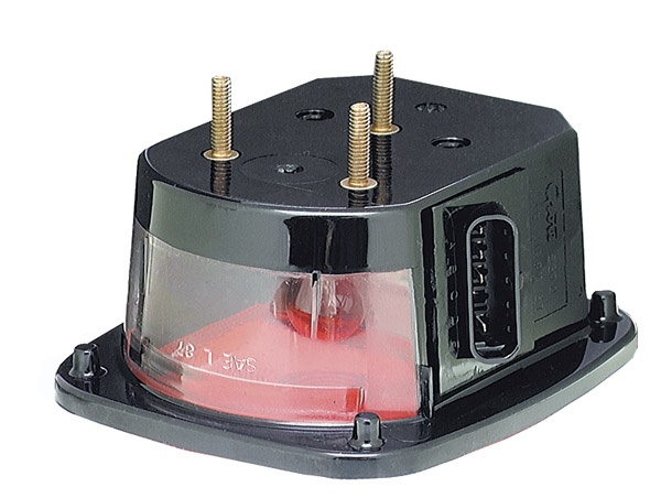 53712 three stud stop turn light lh w license grote 9130 light
