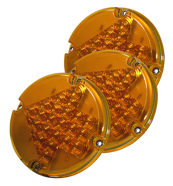 Grote Industries - 53883-3 – 7″ LED Arrow Turn Lights, Yellow, Bulk Pack