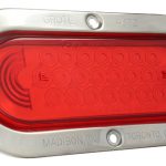 supernova oval led stop tail turn light theft resistant flange