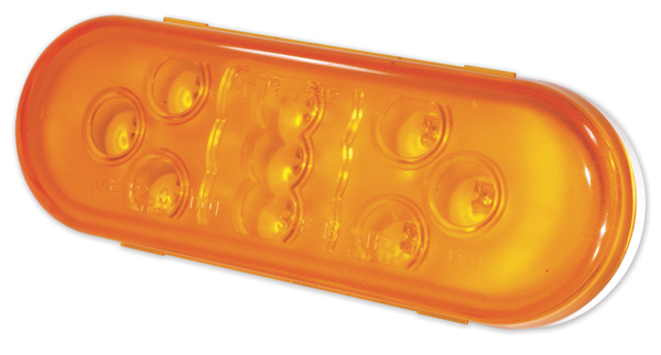 Grote Industries - 54133 – SuperNova® 9-Diode Oval LED Stop Tail Turn Light, Male Pin, Yellow