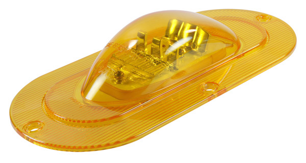 Grote Industries - 54213 – SuperNova® Oval LED Side Turn Marker Light, Integrated Flange Mount, Hard Shell, Yellow