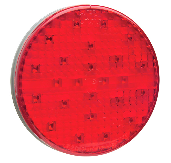 Grote Industries - 54562 – SuperNova® 4″ Full-Pattern LED Stop Tail Turn Light, Grommet Mount, Hard Shell Connector, Red