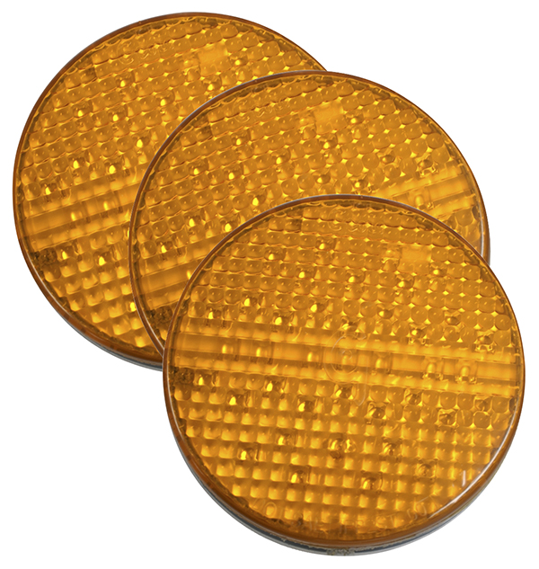 Grote Industries - 55103-3 – SuperNova® 4″ Full-Pattern LED Stop Tail Turn Light, Grommet Mount, 2 Pin, Rear Turn, Yellow, Bulk Pack