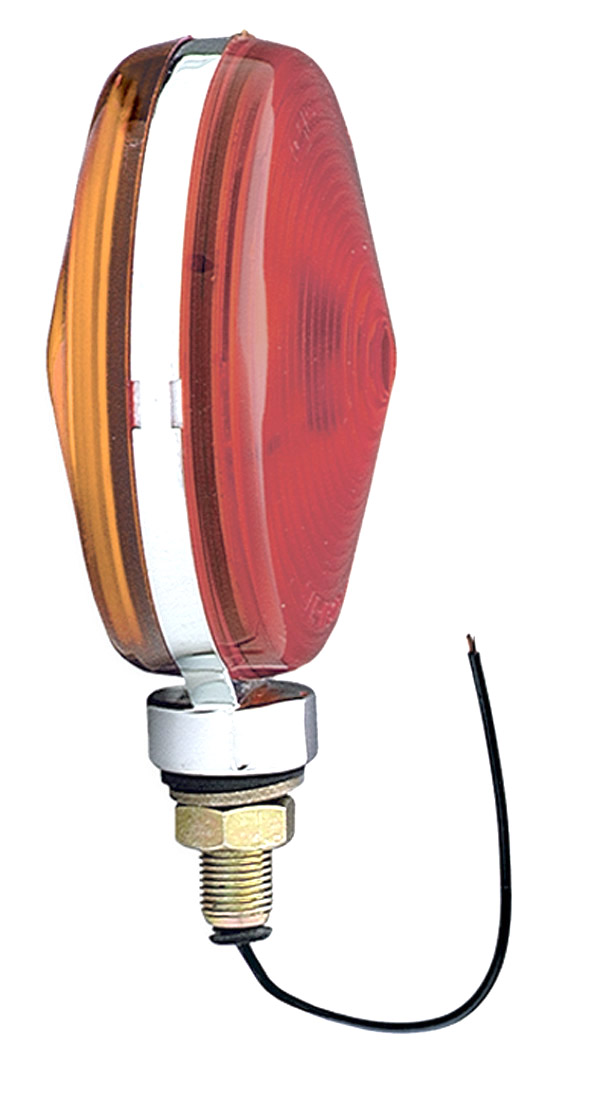 Grote Industries - 55280 – Thin-Line Zinc Die-Cast Double-Face Light, Baked Aluminum Finish, Red/Yellow