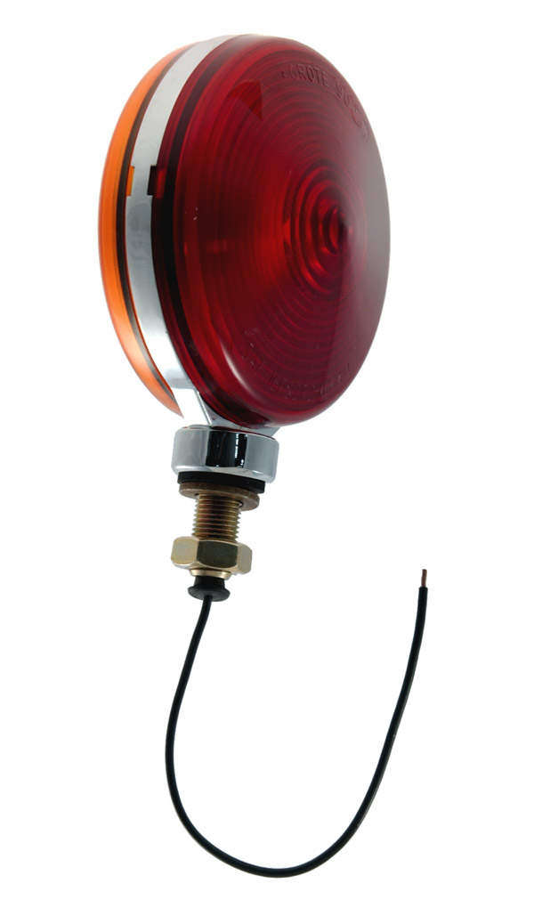 Grote Industries - 55290 – Thin-Line Zinc Die-Cast Double-Face Light, Triple Chrome-Plated, Red/Yellow
