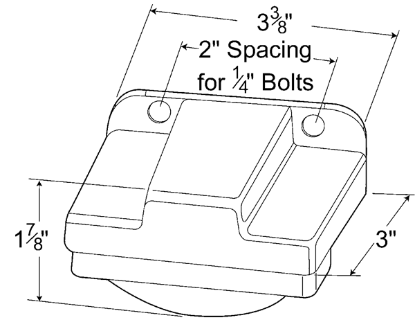 Grote Industries - 60280 – Small Rectangular License Light, Clear Kit (60261 + 43830)