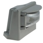 small rectangular license light gray flange clear kit