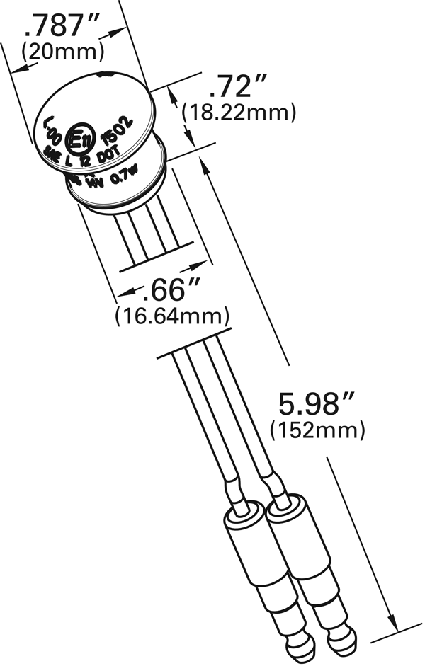 Grote Industries - 60651-3 – MicroNova® Dot LED License Light, Replacement, Clear, Bulk Pack