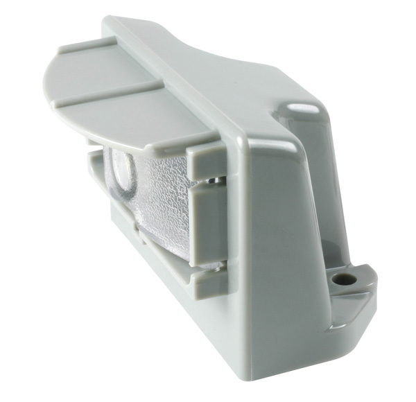 Grote Industries - 60681 – MicroNova® LED License Light, Vertical Mount, Multi-Volt Gray