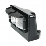 Clear LED License Light With Black Vertical Mount