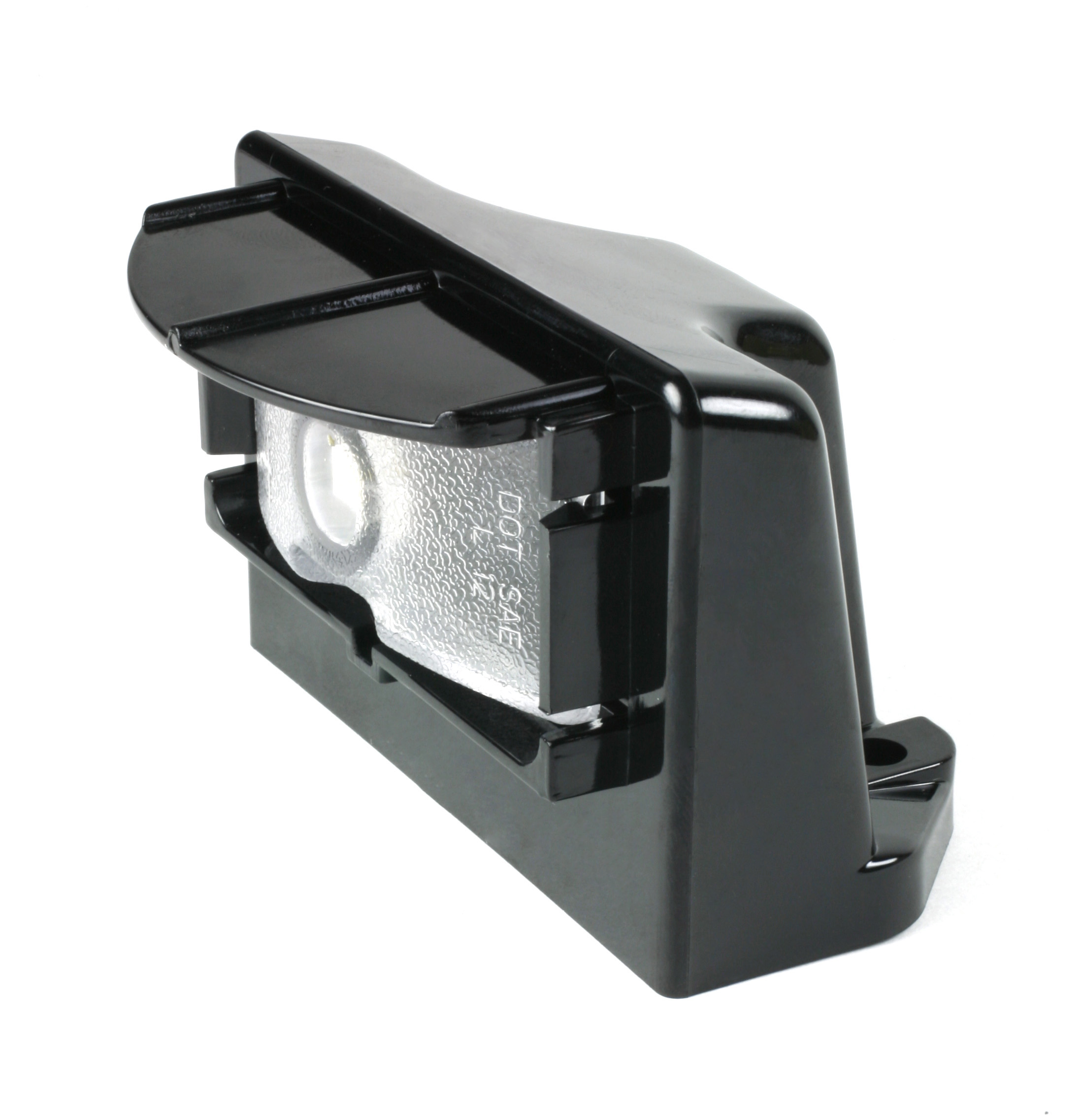 Grote Industries - 60701 – MicroNova® LED License Light, Vertical Mount, Multi-Volt, Black