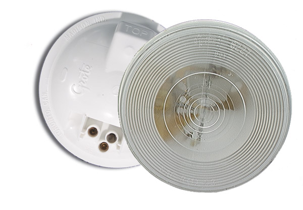 Grote Industries - 61051 – Torsion Mount® II 4″ Round Dome Light, Female Pin, White