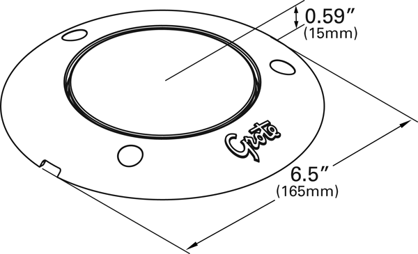 Grote Industries - 61401-3 – S100 LED WhiteLight™ Surface Mount Dome Light, 24V, Clear, Bulk Pack