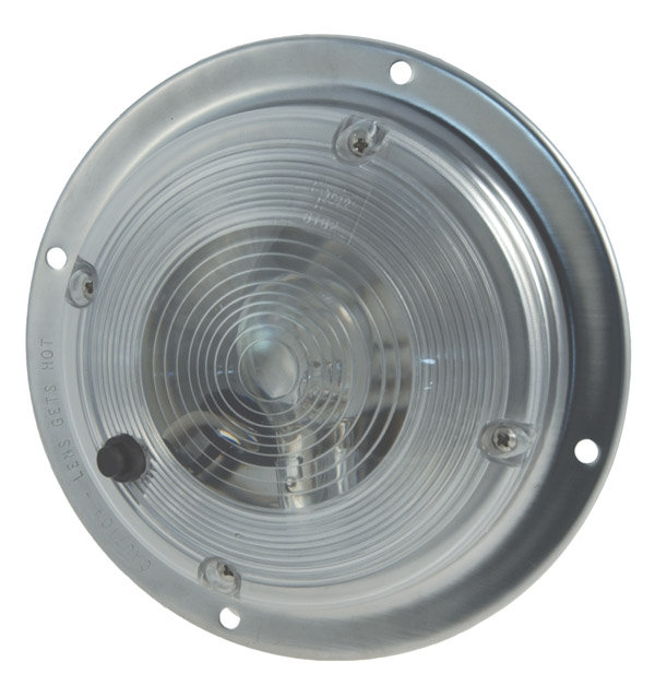 Grote Industries - 61821 – 6″ Surface Mount Dome Light w/ Switch, Clear