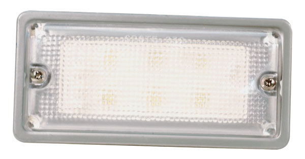 Grote Industries - 61991 – LED WhiteLight™ Recessed Small Mount Light, 6 Diodes, Dome Recess-Mount, 300 Lumens, 12V, Gray