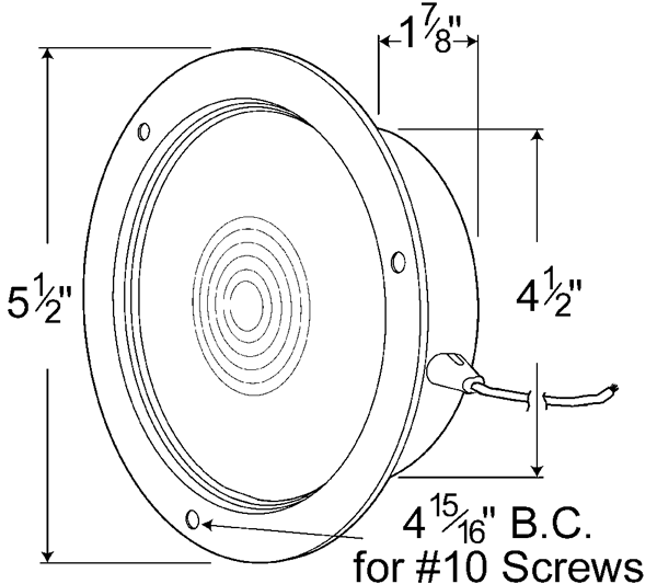 Grote Industries - 62151 – Stainless Steel Recessed Dual System Backup Light, Clear