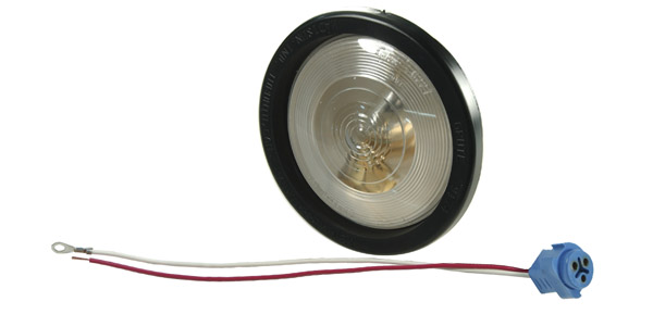 Grote Industries - 62221 – 4″ Torsion Mount® II Single-System Backup Light, Male Pin, Clear Kit (61451 + 91740 + 67013)