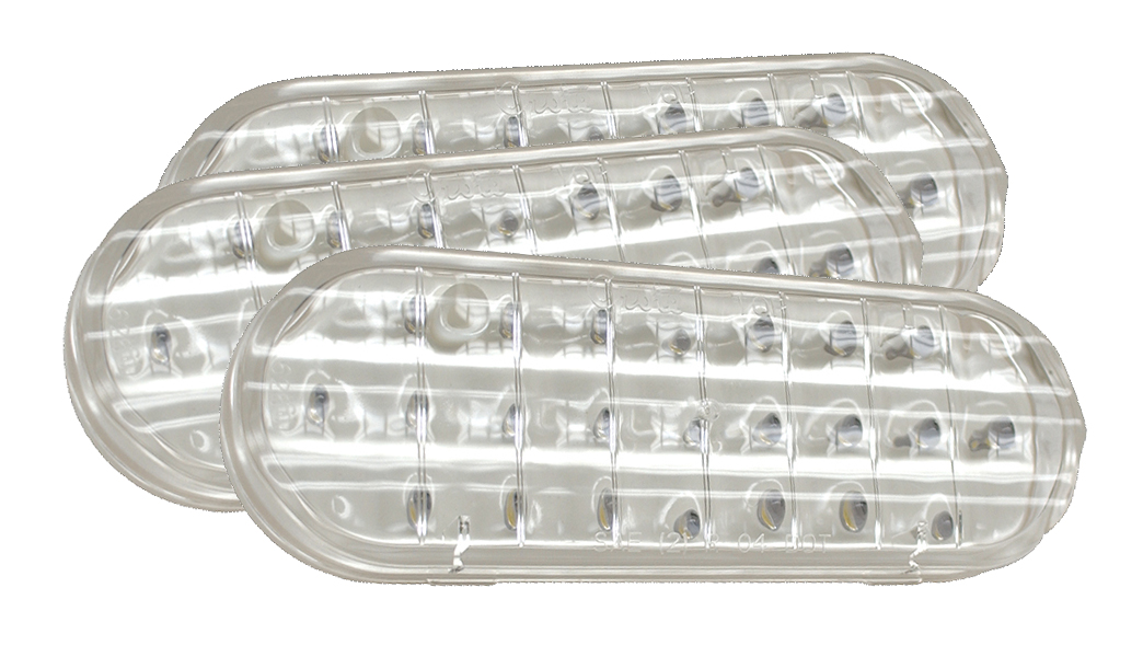 Grote Industries - 62601-3 – SuperNova® Oval Dual-System LED Backup Light, Horizontal Grommet Mount, Clear, Bulk Pack