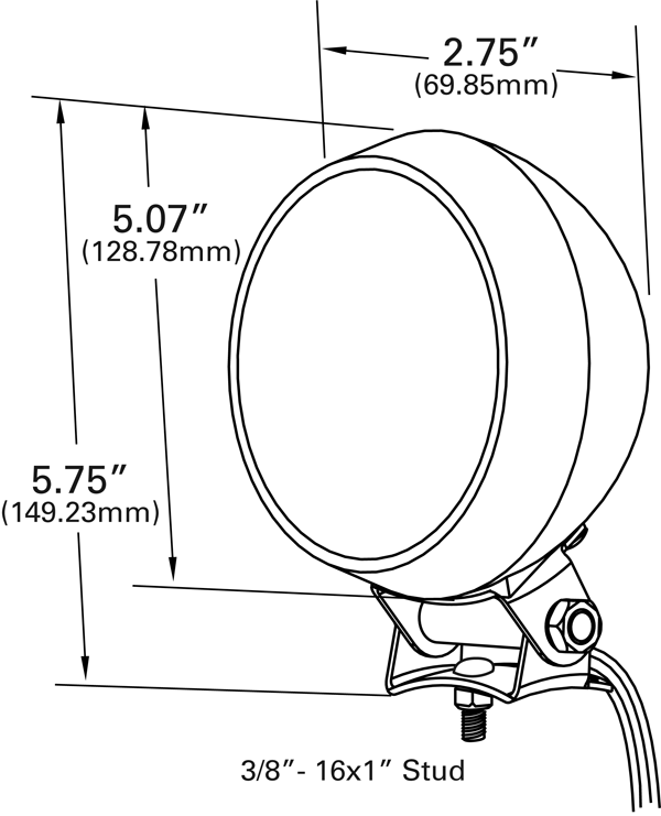 Grote Industries - 63551 – LED WhiteLight™ 4″ Dome Light, Flood, Hardwired, Rubber Housing, 12V, Black