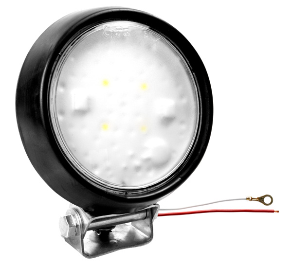Grote Industries - 63551 – LED WhiteLight™ 4″ Dome Light, Flood, Hardwired, Rubber Housing, 12V, Black