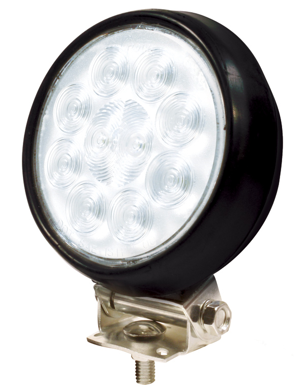 Grote Industries - 63561 – 4″ Round Utility Light, Hardwire, Spot w/ Rubber Housing, Black