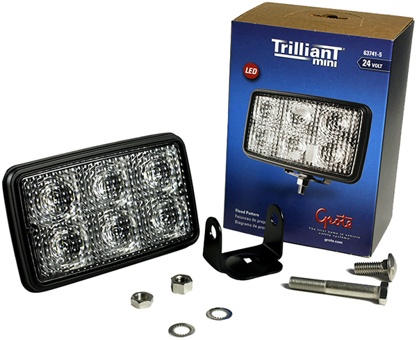 Grote Industries - 63741-5 – Trilliant® Mini LED Work Light, Flood, 24V, 700 Lumens, Clear, Retail Pack