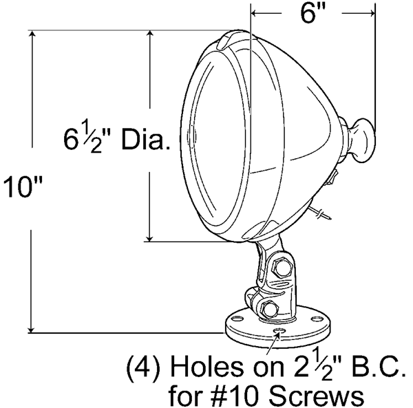 Grote Industries - 63941 – Par 46 Utility Light, w/ Adjustable Hand, Halogen, Spot