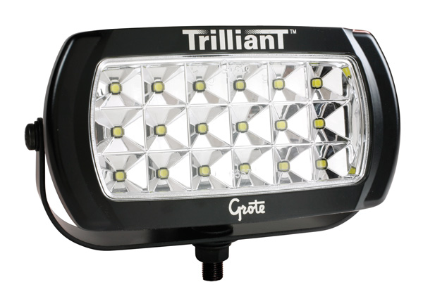 Grote Industries - 63E71 – Trilliant® LED Work Light, 2200 Lumens, w/ Reflector, Wide Flood, 24V