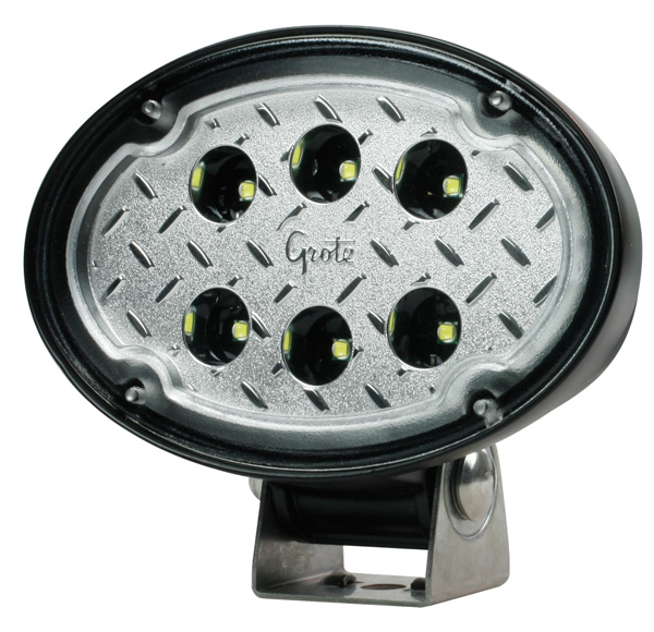 Grote Industries - 63F91 – Trilliant® Oval LED Work Light, Hard Shell SuperSeal, High Output w/ Pigtail, 1200 Lumen, Wide Flood