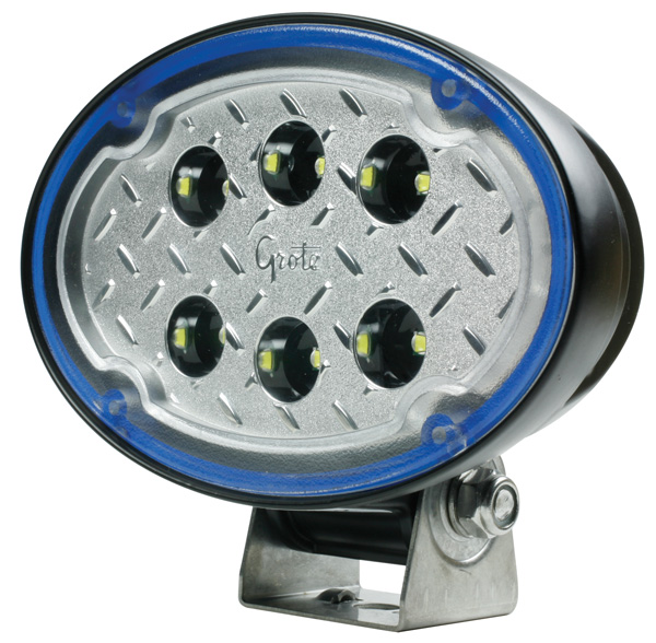 Grote Industries - 63J11 – Trilliant® Oval LED Work Light, Amp SuperSeal, High Output w/ Pigtail, 3000 Lumen, 36 Watts, Wide Flood
