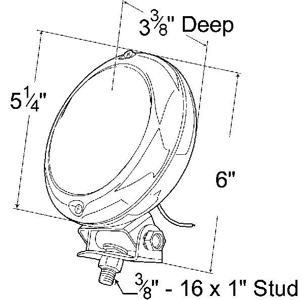 Grote Industries - 64120 – Par 36 Utility Light, Steel Spot, Surveillance Light, Housing only