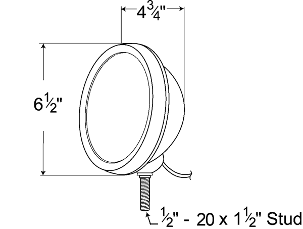 Grote Industries - 64340 – Par 46 Utility Light, Steel Housing Tractor, Housing only