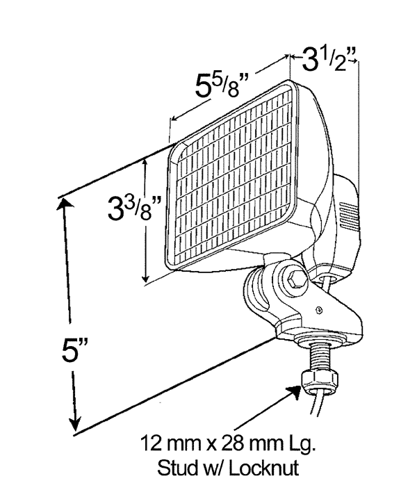 Grote Industries - 64611 – Composite Work Light, Top Mount, Flood