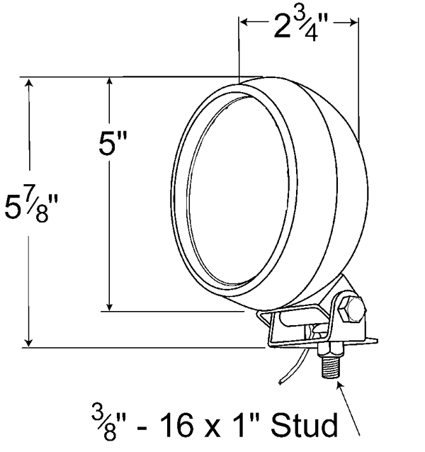 Grote Industries - 64930 – Par 36 Utility Light, Rubber Tractor, Housing Only
