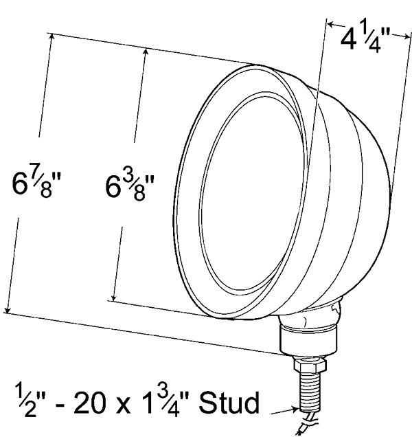 Grote Industries - 64940 – Par 46 Utility Light, Rubber Tractor, Housing Only