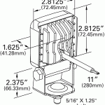 Dibujo del reflector LED Grote Select™