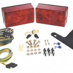 red submersible compact trailer lighting kit
