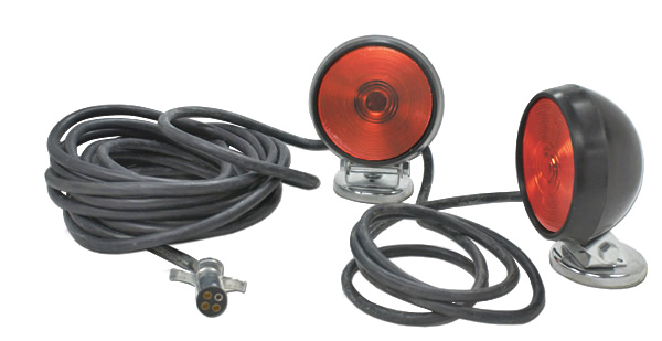 Grote Industries - 65402-4 – Heavy Duty Magnetic Towing Kit, Red
