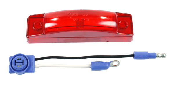 Grote Industries - 65512 – SuperNova® 3″ Thin-Line LED Clearance Marker Light, Red Kit (47242 + 66930)