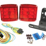 Submersible LED lighting kit for boat trailer
