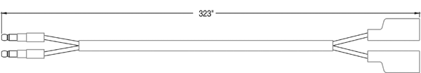 Grote Industries - 66135 – Two Slim-Line Male To Two Double Females, Marker Light Jumper, 26′ 11″ (323″)
