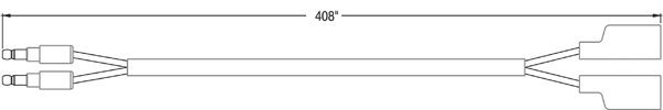 Grote Industries - 66141 – Two Standard Males To Two Double Females, Marker Light Jumper, 34′ (408″)