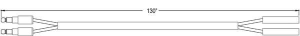 Grote Industries - 66220 – Two Standard Males To Two Slim-Line Under Light Females, ID / Auxillary Stop jumper