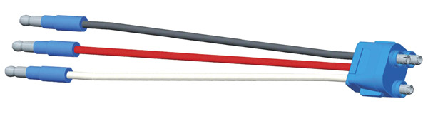 Grote Industries - 66825 – Stop Tail Turn Three-Wire Plug-In Pigtail For Female Pin Lights, 8″ Long, Ground Return, Slim-Line .180 Male