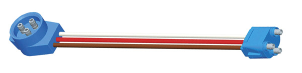 Grote Industries - 66831 – Adapter Plug, 6″ Long, Male Pin to 90° Female Pin Termination