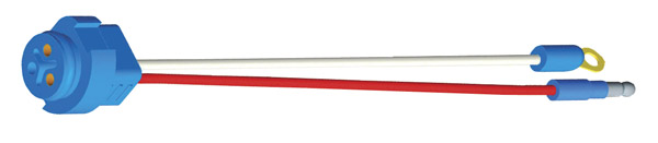 Grote Industries - 66842 – Stop Tail Turn Two-Wire Plug-In Pigtail For Male Pin Lights, 10″ Long, Chassis Ground, Slim-Line .180 Male