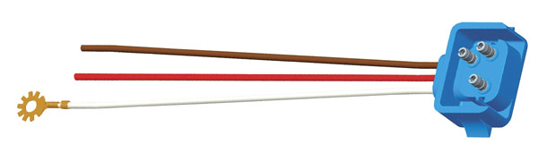 Grote Industries - 66843 – Stop Tail Turn Three-Wire 90º Plug-In Pigtail For Female Pin Lights, 18″ Long, Chassis Ground, Blunt Cut Wires, Star Ring Terminal