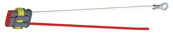 Grote Industries - 66862 – Hard-Shell Connector Pigtail, 11″ Long, Chassis Ground, Blunt Cut Wire, Single Function